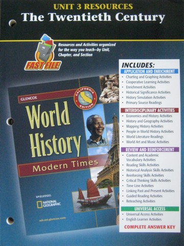 (image for) World History Modern Times Unit 3 Resources (CA)(P)