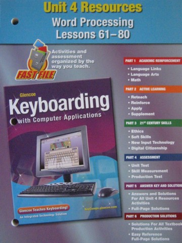 (image for) Keyboarding with Computer Applications Unit 4 Resources (P)