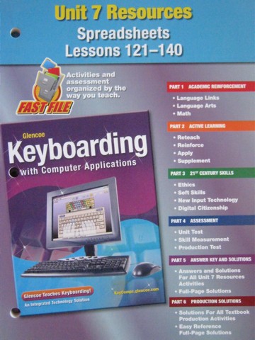 (image for) Keyboarding with Computer Applications Unit 7 Resources (P)