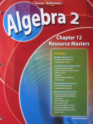 (image for) Glencoe Algebra 2 Chapter 12 Resource Masters (P)