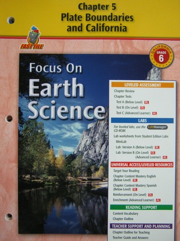 (image for) Focus on Earth Science Chapter Resources 5 (CA)(P)