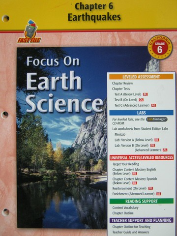 (image for) Focus on Earth Science Chapter Resources 6 (CA)(P)