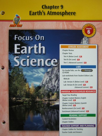 (image for) Focus on Earth Science Chapter Resources 9 (CA)(P)