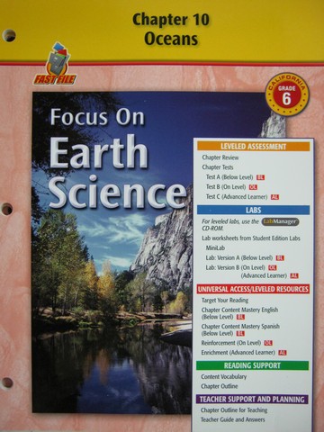 (image for) Focus on Earth Science Chapter Resources 10 (CA)(P)