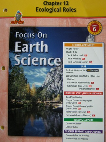 (image for) Focus on Earth Science Chapter Resources 12 (CA)(P)