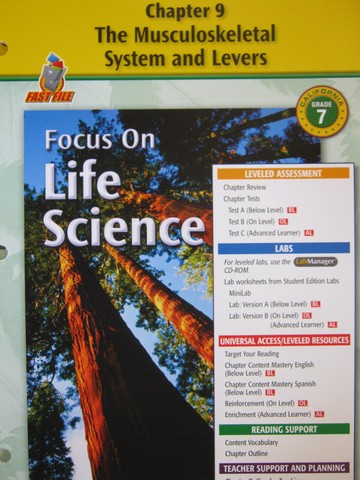 (image for) Focus on Life Science Chapter Resources 9 (CA)(P)