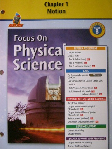 (image for) Focus on Physical Science Chapter Resources 1 (CA)(P)