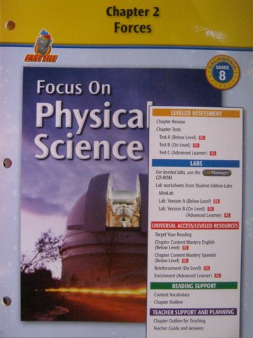 (image for) Focus on Physical Science Chapter Resources 2 (CA)(P)