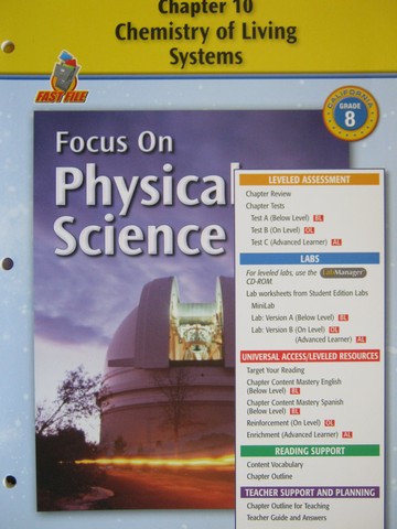 (image for) Focus on Physical Science Chapter Resources 10 (CA)(P)
