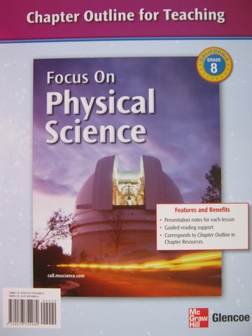 (image for) Focus on Physical Science Chapter Outline for Teaching (Spiral)