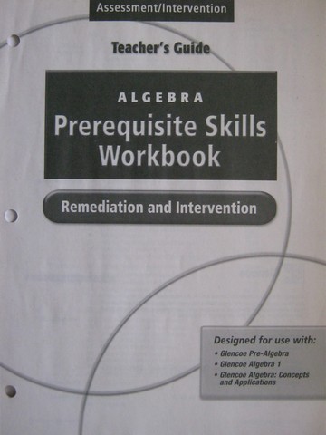 (image for) Algebra Prerequisite Skills Workbook TG (TE)(P)