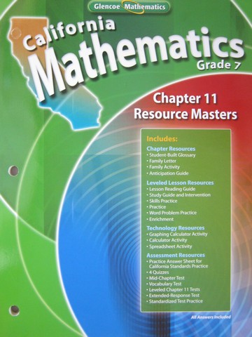 (image for) California Mathematics 7 Chapter 11 Resource Masters (CA)(P)