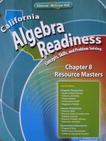 (image for) California Algebra Readiness Chapter 8 Resource Masters (CA)(P)