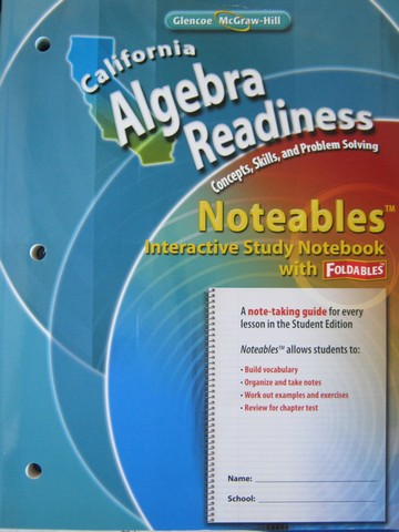 (image for) California Algebra Readiness Noteables Interactive Study (CA)(P)