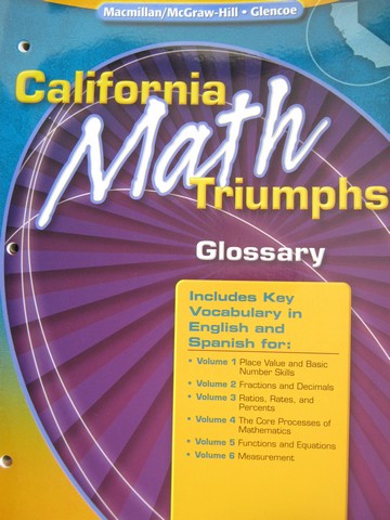 (image for) California Math Triumphs Glossary (CA)(P)
