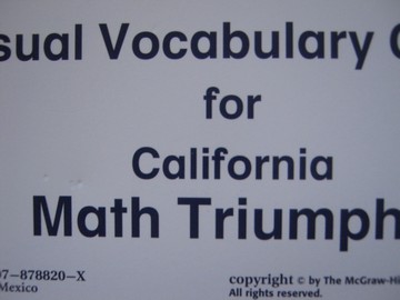 (image for) California Math Triumphs Visual Vocabulary Cards (CA)(PK)