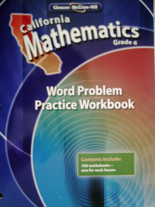 (image for) California Mathematics 6 Word Problem Practice Workbook (P)