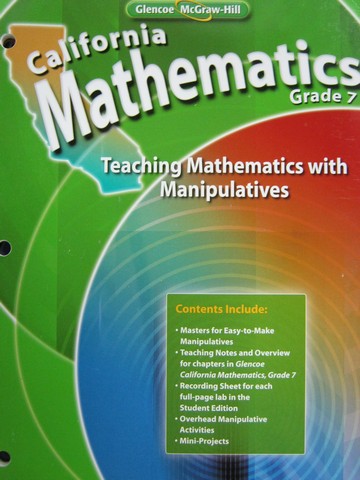 (image for) California Mathematics 7 Teaching Math with Manipulatives (CA)(P
