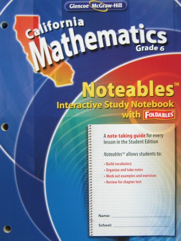 (image for) California Mathematics 6 Noteables (CA)(P)