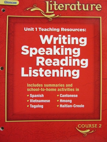 (image for) Glencoe Literature Course 2 Unit 1 Teaching Resources (TE)(P)