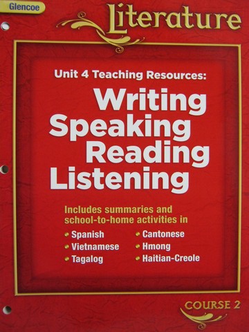 (image for) Glencoe Literature Course 2 Unit 4 Teaching Resources (TE)(P)