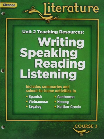 (image for) Glencoe Literature Course 3 Unit 2 Teaching Resources (TE)(P)