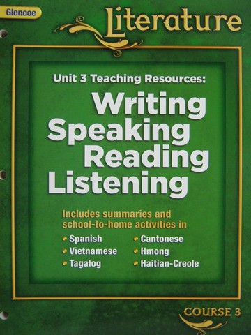 (image for) Glencoe Literature Course 3 Unit 3 Teaching Resources (TE)(P)