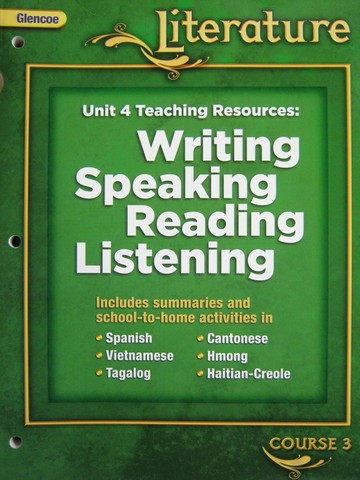 (image for) Glencoe Literature Course 3 Unit 4 Teaching Resources (TE)(P)