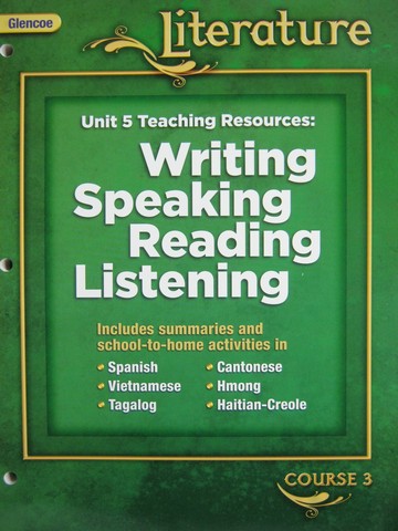 (image for) Glencoe Literature Course 3 Unit 5 Teaching Resources (TE)(P)