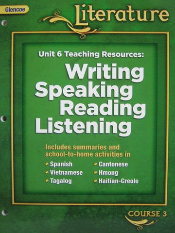 (image for) Glencoe Literature Course 3 Unit 6 Teaching Resources (TE)(P)