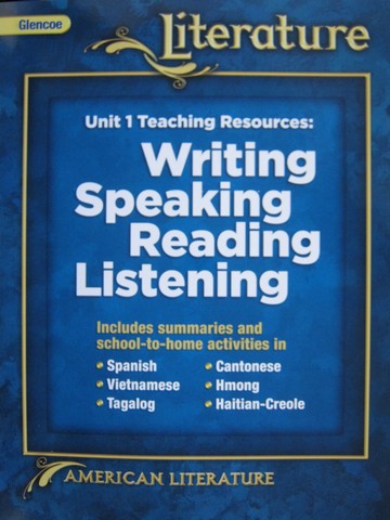 (image for) Glencoe Literature American Literature Unit 1 TR (TE)(P)
