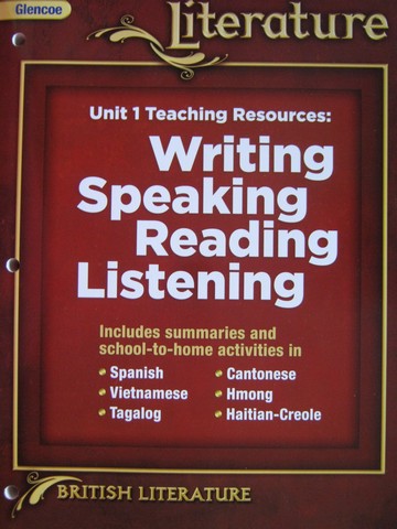 (image for) Glencoe Literature British Literature Unit 1 TR (TE)(P)