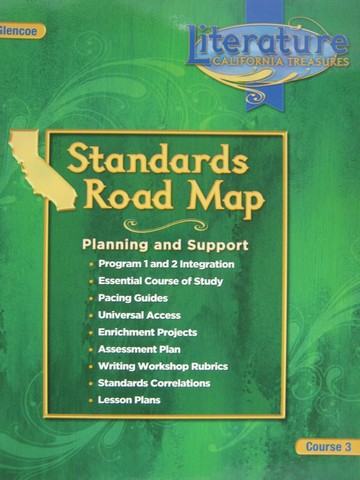 (image for) California Treasures Course 3 Standards Road Map (CA)(Spiral)