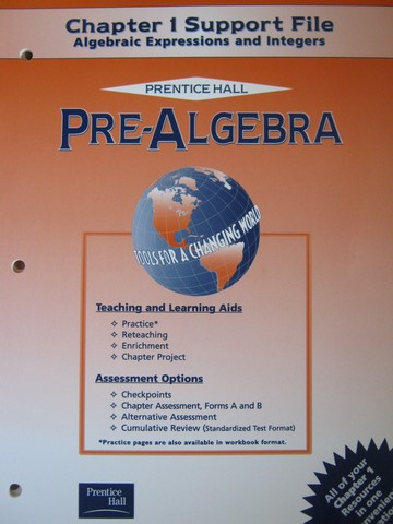 (image for) Pre-Algebra Tools for a Changing World Chapter 1 Support (P)