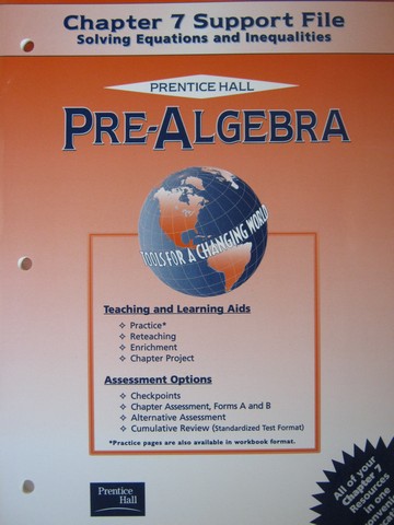 (image for) Pre-Algebra Tools for a Changing World Chapter 7 Support (P)