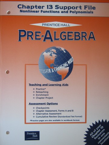 (image for) Pre-Algebra Tools for a Changing World Chapter 13 Support (P)
