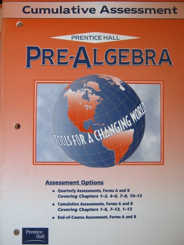 (image for) Pre-Algebra Tools for a Changing World Cumulative Assessment (P)