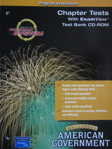 (image for) Magruder's American Government Chapter Tests WITHOUT CD-ROM (P)