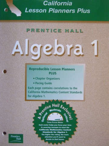 (image for) Algebra 1 California Lesson Planners Plus (CA)(TE)(P)