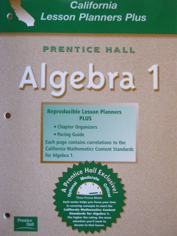 (image for) Algebra 1 California Lesson Planners Plus (CA)(TE)(P)