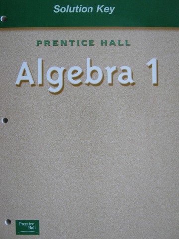 (image for) Algebra 1 Solution Key (P)