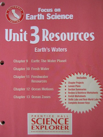 (image for) Focus on Earth Science Unit 3 Resources (CA)(P)