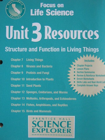 (image for) Focus on Life Science Unit 3 Resources (CA)(P)