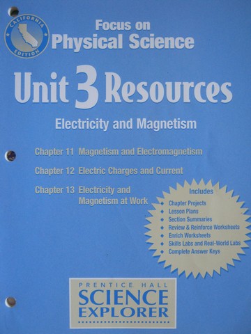 (image for) Focus on Physical Science Unit 3 Resources (CA)(P)