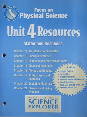 (image for) Focus on Physical Science Unit 4 Resources (CA)(P)