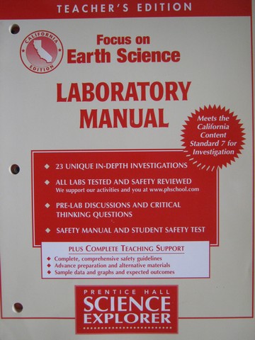 (image for) Focus on Earth Science Laboratory Manual TE (CA)(TE)(P)