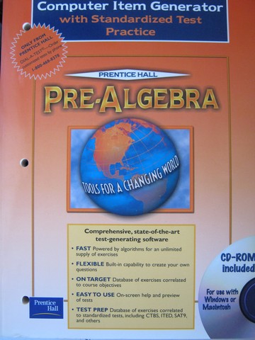 (image for) Pre-Algebra Computer Item Generator with Standardized (P)