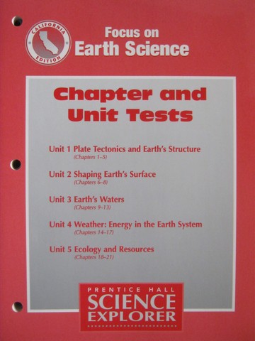 (image for) Focus on Earth Science Chapter & Unit Test (CA)(P)