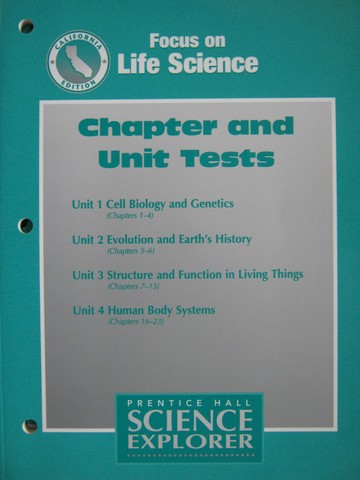 (image for) Focus on Life Science Chapter & Unit Tests (CA)(P) - Click Image to Close
