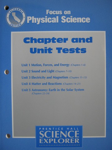 (image for) Focus on Physical Science Chapter & Unit Tests (CA)(P)